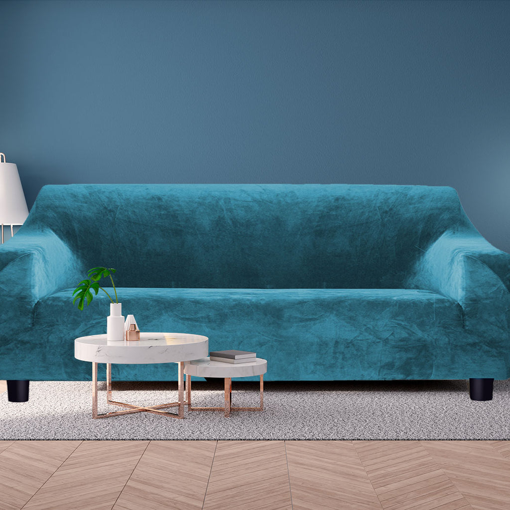 Marlow Sofa Covers 4 Seater High Stretch Green Agate Green-1954802340758425607
