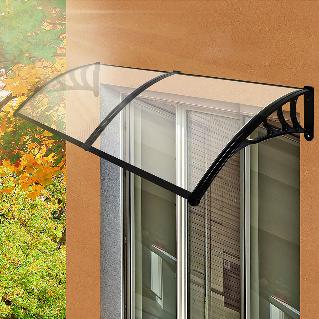 Mountview Window Door Awning Outdoor 1M X 2.4M Transparent 1x2.4M-1954802872516481031