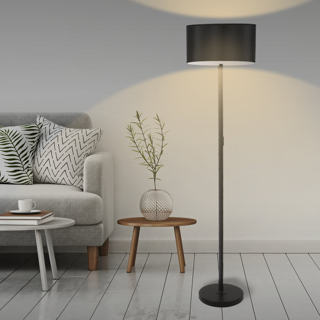 EMITTO Modern LED Floor Lamp Stand Reading Black-1954802826509160455