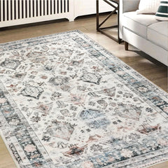Marlow  Floor Rug Vintage Short Pile Washable Carpet Soft Plush Non Slip 80X120-1954802389546569735