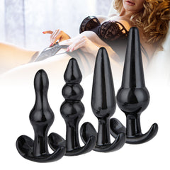 Urway 4 Pack Anal Butt Plug Ass Bum Black-1954802619201490950