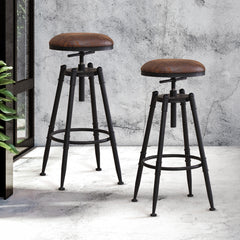 Levede 2x Industrial Bar Stools Kitchen-1954802949054140422