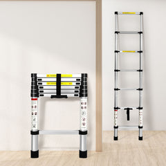 Traderight Multipurpose Ladder Telescopic 2M Silver 2 Meter-1954802733693407239