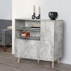 Levede Buffet Sideboard Storage Cabinet Grey-1954802985011908615
