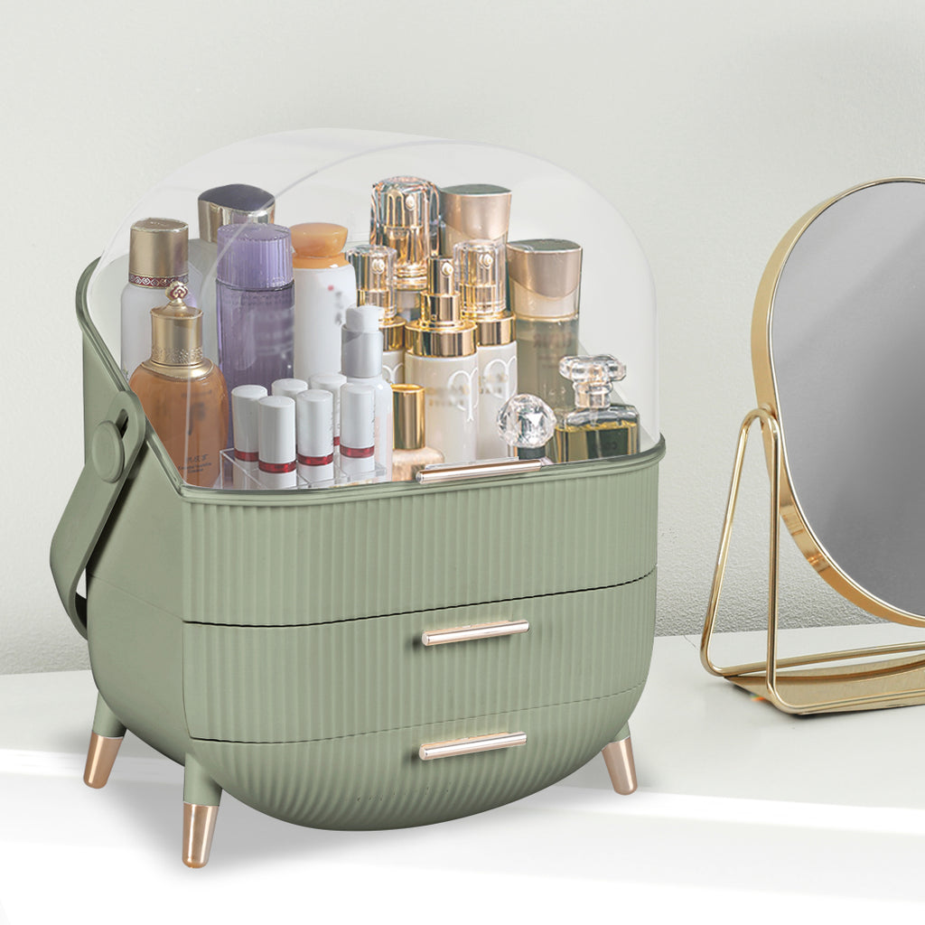 Makeup Storage Case Cosmetic Organiser Light Green-1954803002871255047