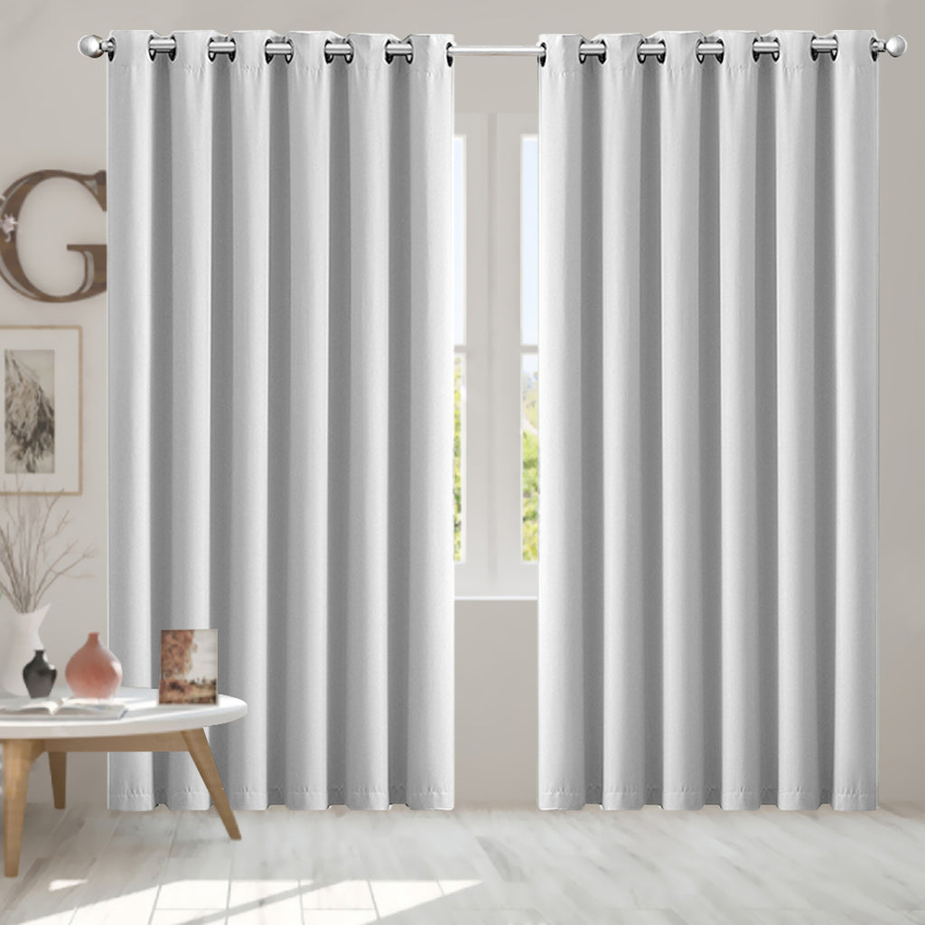 2x Blockout Curtains Panels 3 Layers Grey-1954802972772929542