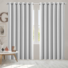 2x Blockout Curtains Panels 3 Layers Grey-1954802972772929542