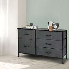 Levede Storage Cabinet Tower Chest Dark Grey-1954802991836041222