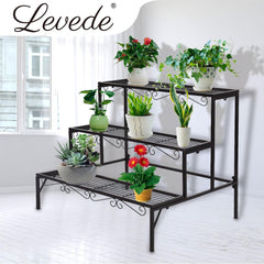 Levede Plant Stand 3 Tier Rectangle-1954802658384678919