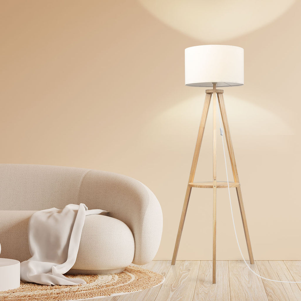 EMITTO Tripod Floor Lamp with Shelf-1954802835845681159
