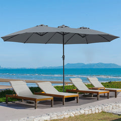 Centra 4M Double-sided Patio Umbrella Outdoor Umbrella Base Stand Grey-1954802422492827655