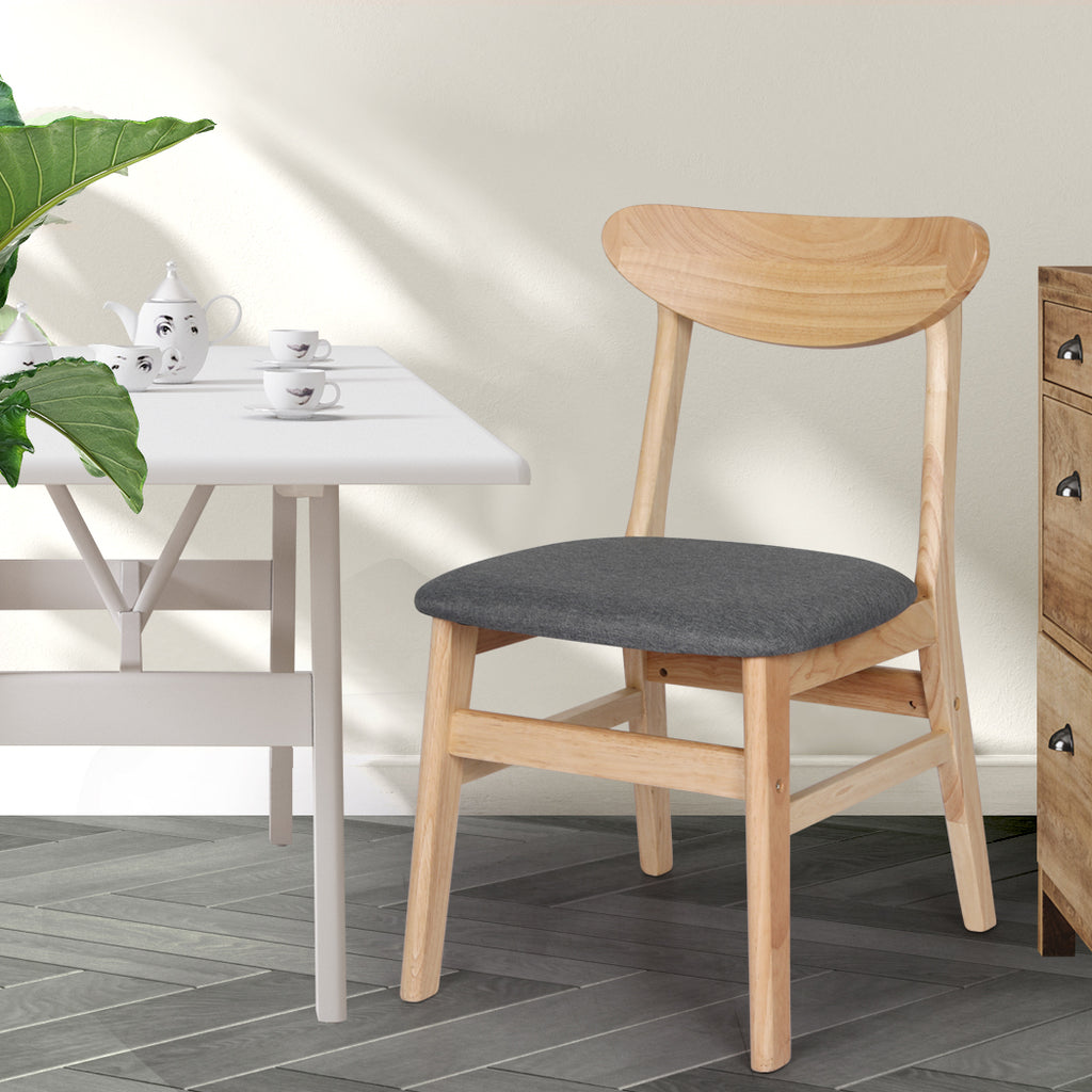 Levede 2xDining Chairs Kitchen Chair Nature Clear 2Pack-1954802985414561799