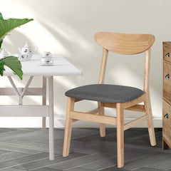 Levede 2xDining Chairs Kitchen Chair Nature Clear 2Pack-1954802985414561799