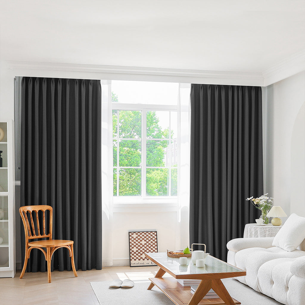Marlow 2XBlockout Curtains Chenille 180x250 Grey CD1016-180x250-DG-1954802976317116423