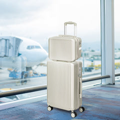 Slimbridge Luggage Suitcase Trolley White 2pc 14