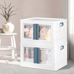 Storage Box Stackable Container 45L Blue-1954802600880771079