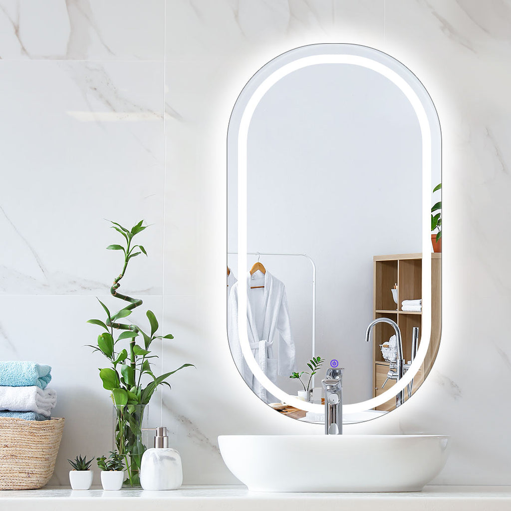 EMITTO LED Wall Mirror Oval Anti-fog 50x75cm-1954803005316534279