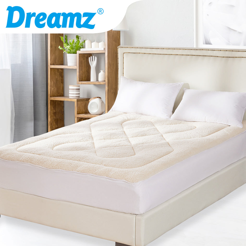 DreamZ Mattress Topper 100% Wool Underlay Queen-1954802863611973639