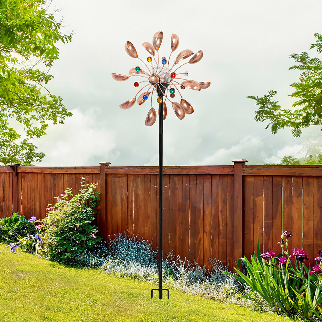 Garden Windmill Solar Light Wind Spinner-1954802331891666950
