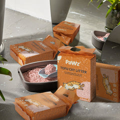 PaWz 2.5kg Tofu Cat Litter Clumping Peach x12-1954802394525208582