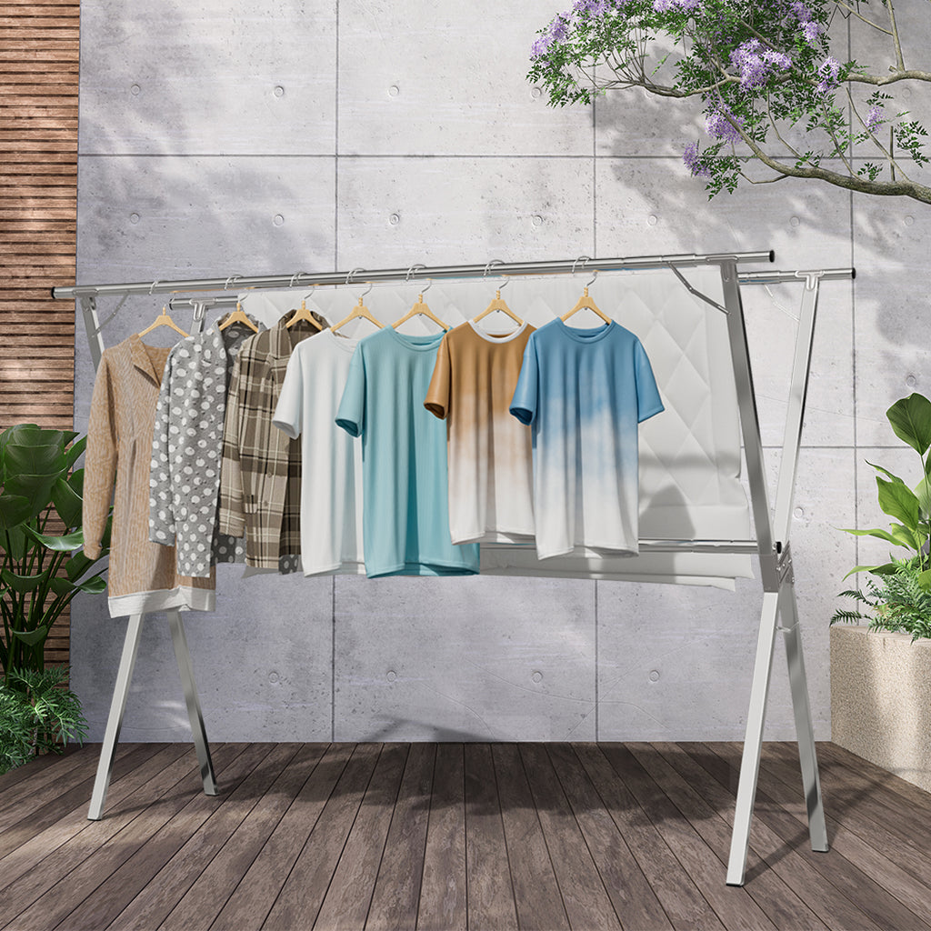 Levede Adjustable Clothes Drying Airer Foldable-1954802409775697927