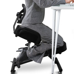Levede Kneeling Chair Office Ergonomic Black-1954803011045953542