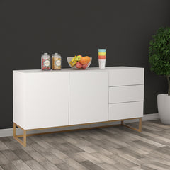 Levede Buffet Sideboard Storage Cabinet White-1954802987947921415