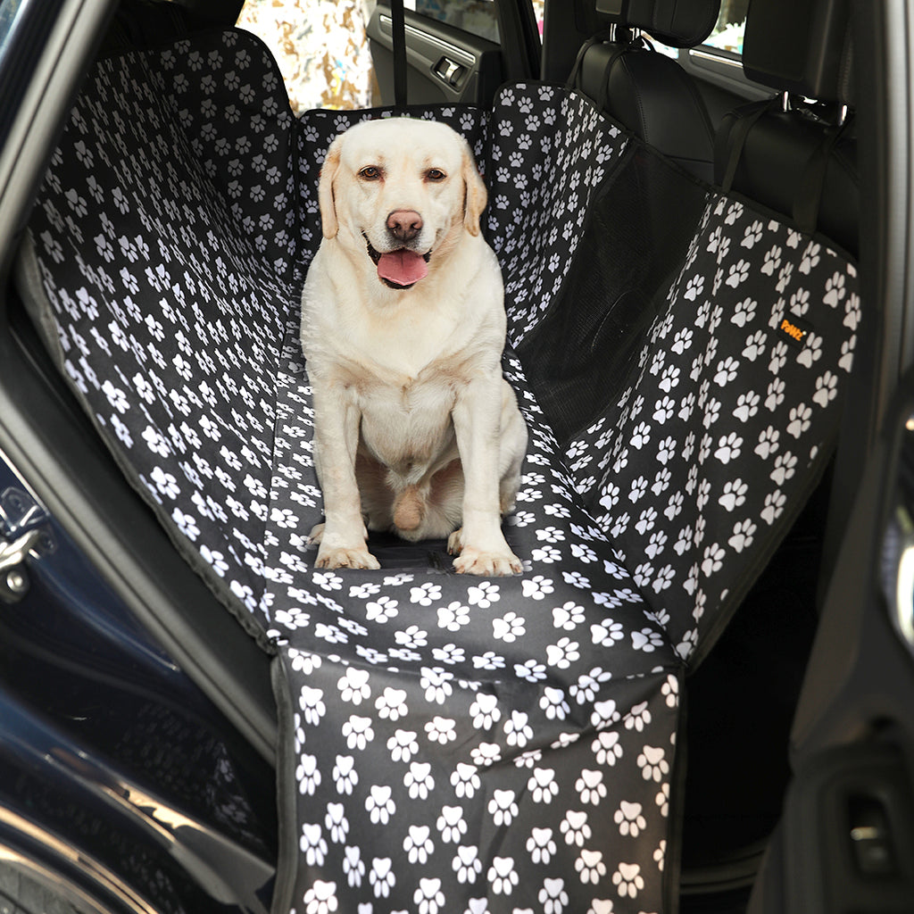 PaWz Pet Back Car Seat Cover Hammock Black-1954802536636616711