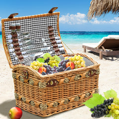 4 Person Picnic Basket Baskets Set Outdoor-1954802901864026118