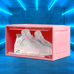 Stacked Sneaker Display Case Stackable Pink-1954802602084536327