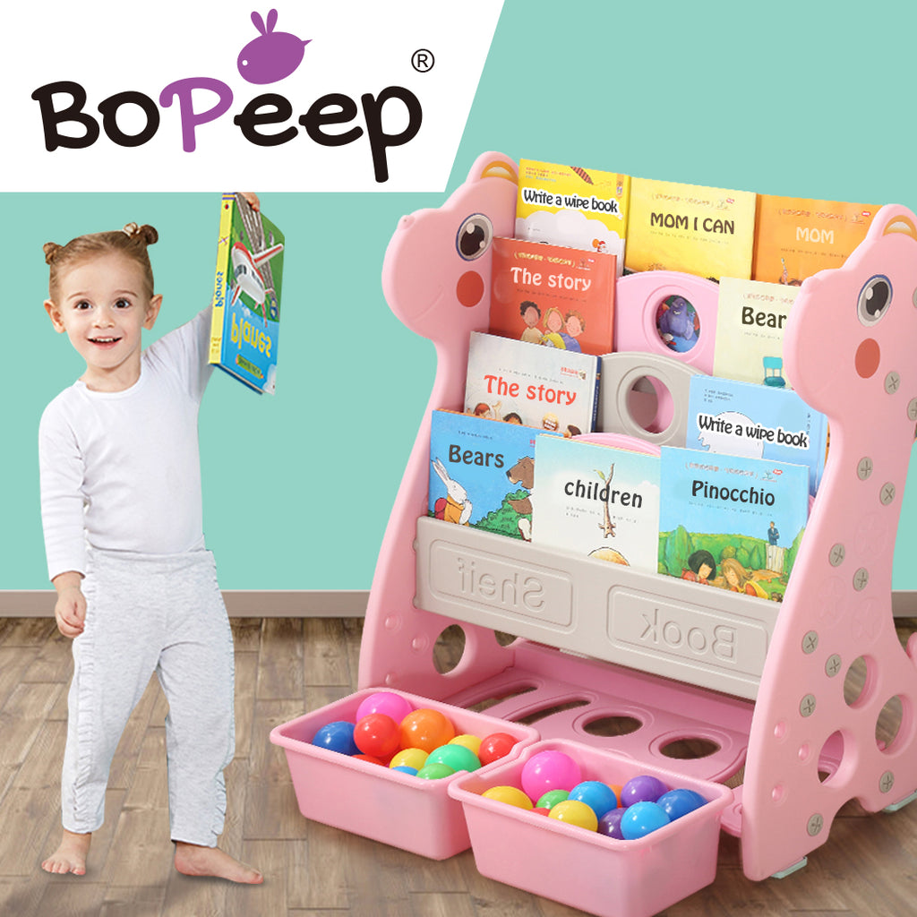 BoPeep Kids Bookshelf Bookcase Magazine Pink-1954802946273316871