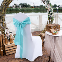 20x Satin Chair Sashes Cloth Cover Wedding Tiffany-1954802694245978118