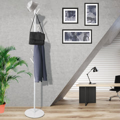 Levede Coat Rack Hat Clothes Stand Hanger White-1954803010232258566