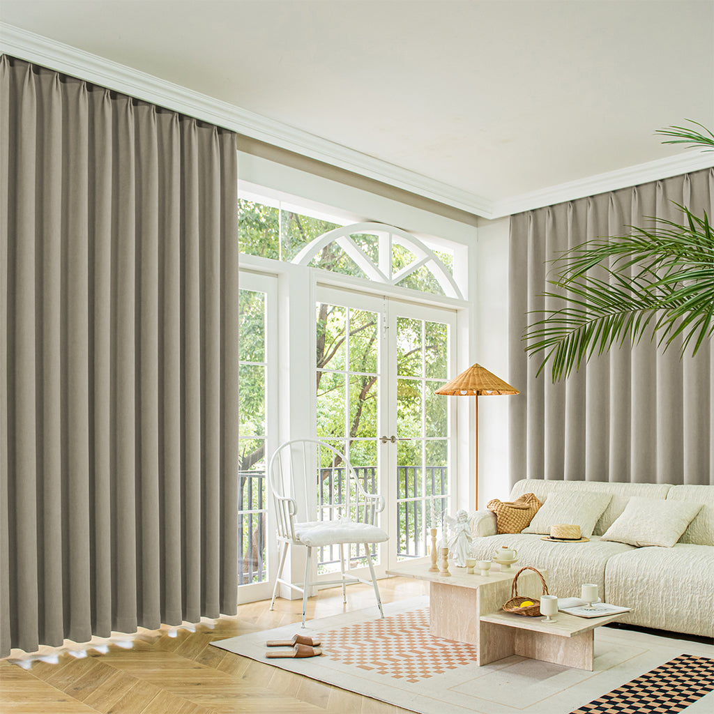 Marlow 2XBlockout Curtains Chenille 180x250 Coffee CD1016-180x250-DG-1954802976510054407