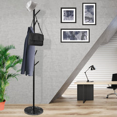 Levede Coat Rack Hat Clothes Stand Hanger Black-1954803009628278790