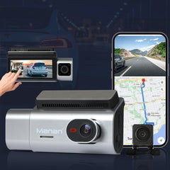 Manan 4K Car Dash Camera Front and Rear Wifi GPS 3 Lens-1954802341643423751