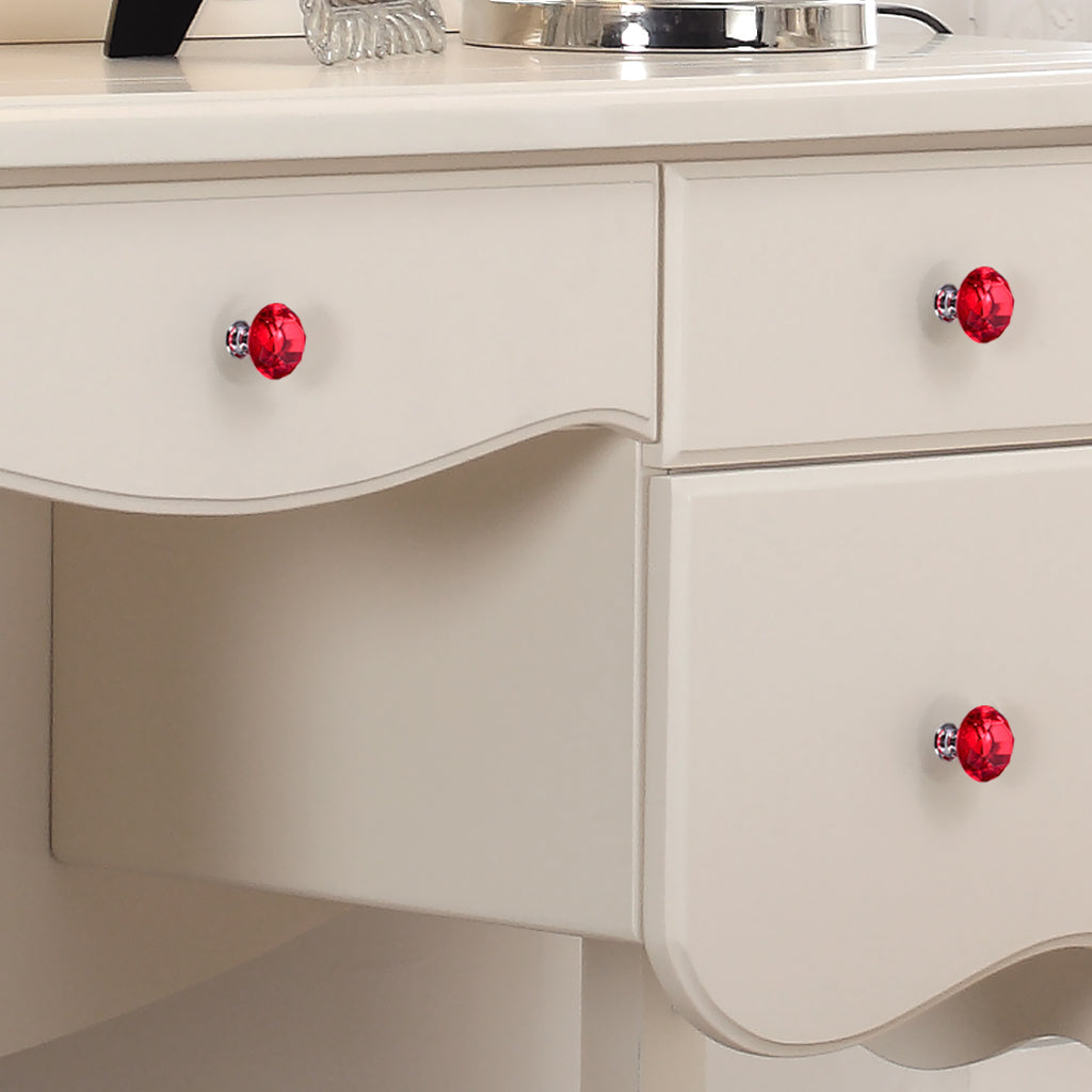 16 Pcs Red Crystal Knobs Diamond 40mm Large Red-1954802684519387142