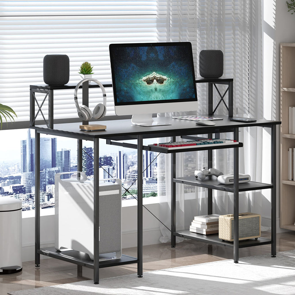 Levede Office Gaming Computer Desk Black-1954802382579830791