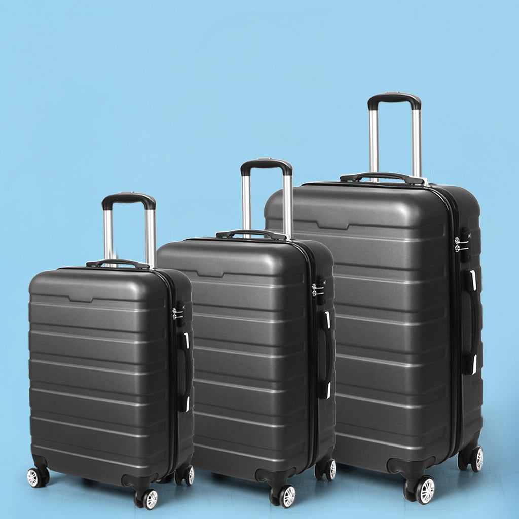 Slimbridge 3PC Luggage sets Suitcase Dark Grey-1954802817034227719