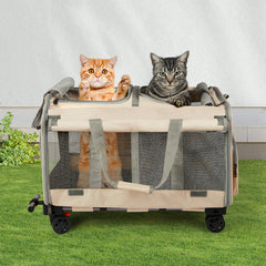 Pawz Pet Carrier 4 Wheel Portable Rolling Foldable-1954802466600128519