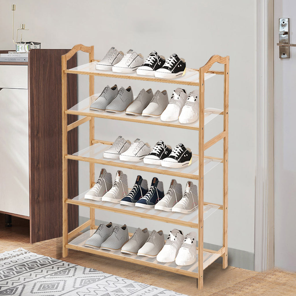 Levede Bamboo Shoe Rack Storage Wooden-1954802688814354439