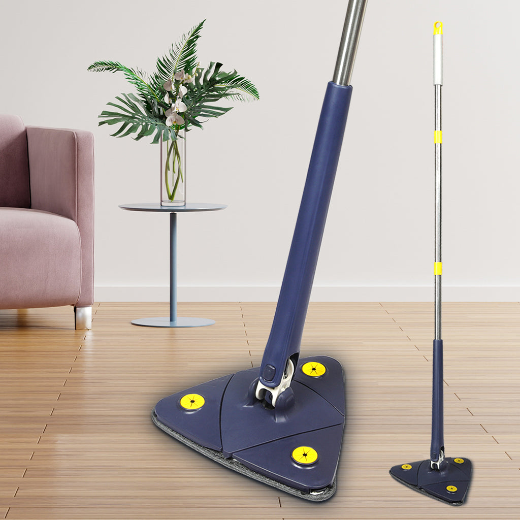 Cleanflo Cleaning Mop Dry Wet Triangle Blue-1954803000895737863
