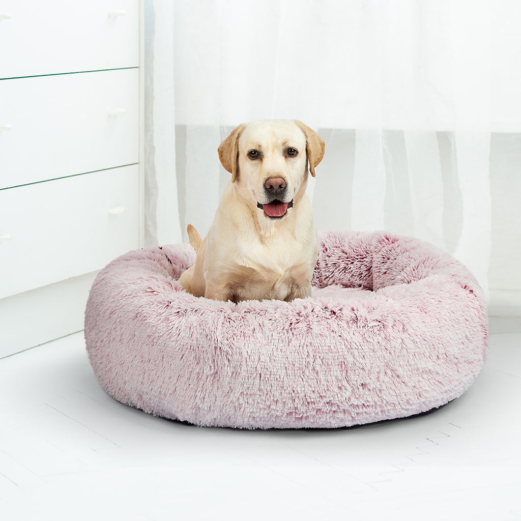 PaWz Pet Bed Cat Dog Donut Nest Calming XL Pink X-Large-1954802520543072263