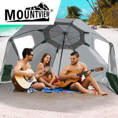 Mountview Beach Umbrella Outdoor Umbrellas Green 2.13M-1954802645822738439