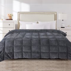 DreamZ Quilt Doona Comforter Blanket Grey Super King-1954802584338436103
