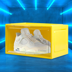 Stacked Sneaker Display Case Clear Shoe Yellow-1954802602273280007