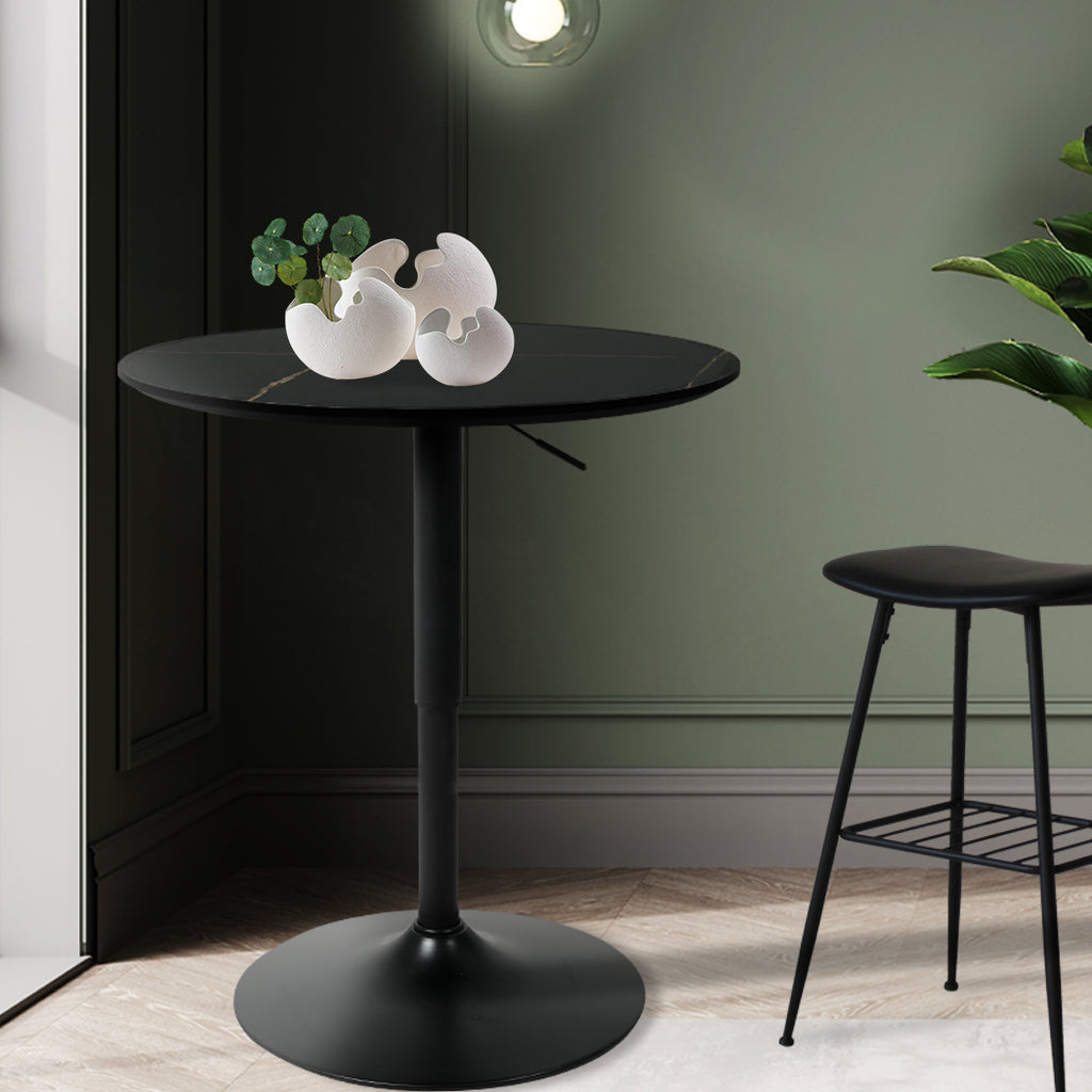 Levede Bar Table Swivel Gas Lift Counter Black-1954802991219478535