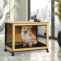PaWz Wooden Wire Dog Kennel Side End L Large-1954802558304391175