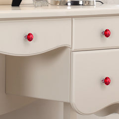 16 Pcs Red Crystal Knobs Diamond 30mm Small Red-1954802684863320070