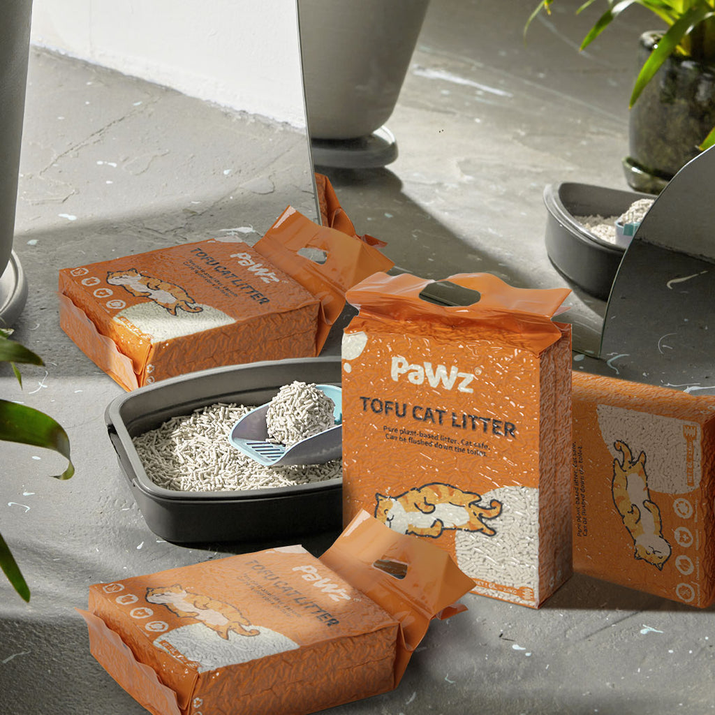 PaWz 2.5kg Tofu Cat Litter Clumping Natural x12-1954802394151915526